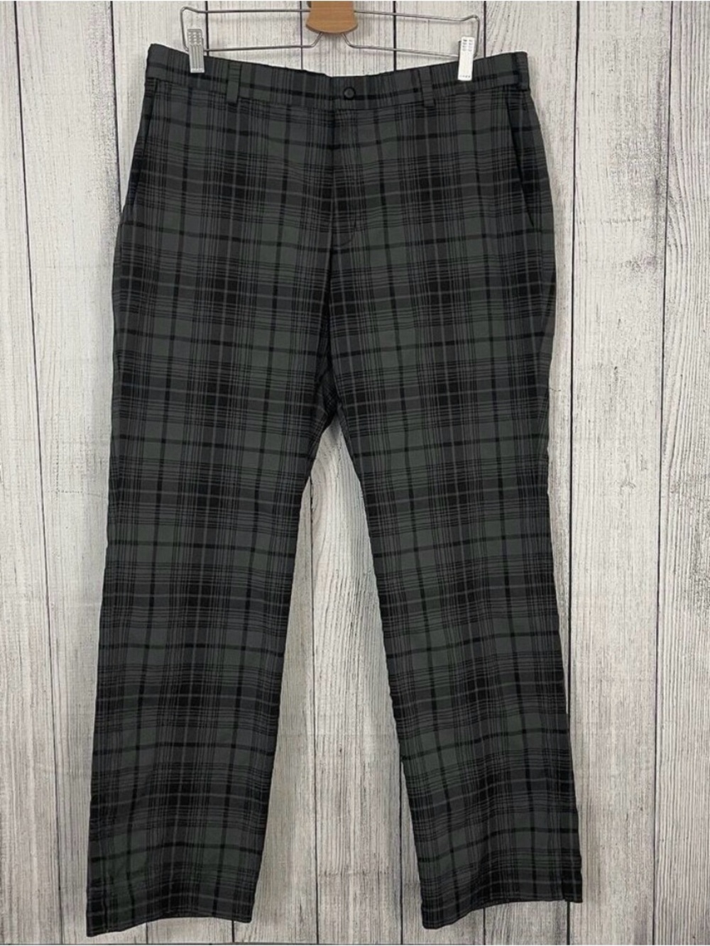 Nike Golf Men's W36 x L32 Gray Check Tour Performance Dri-Fit Chino Golf Pants